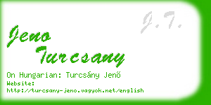 jeno turcsany business card